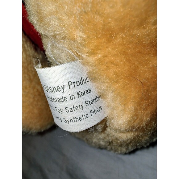 Vintage 1960s Winnie The Pooh 12” Plush w Embroidered Shirt Walt Disney Florida - Picture 11 of 13